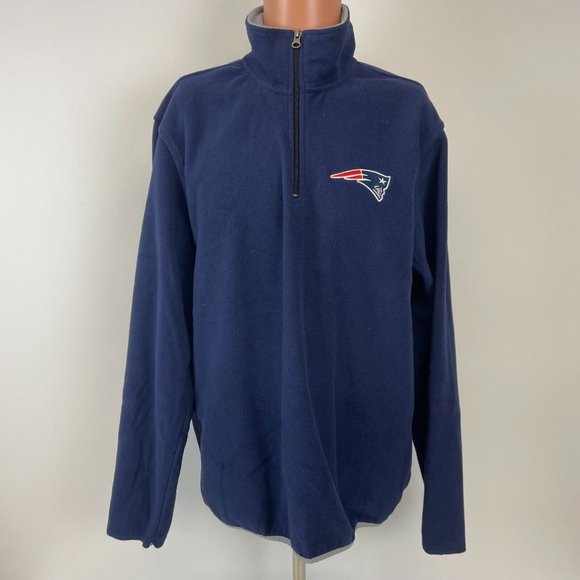 47 Brand New England Patriots Embroidered Pullover Fleece Jacket NFL Football L - Picture 2 of 4
